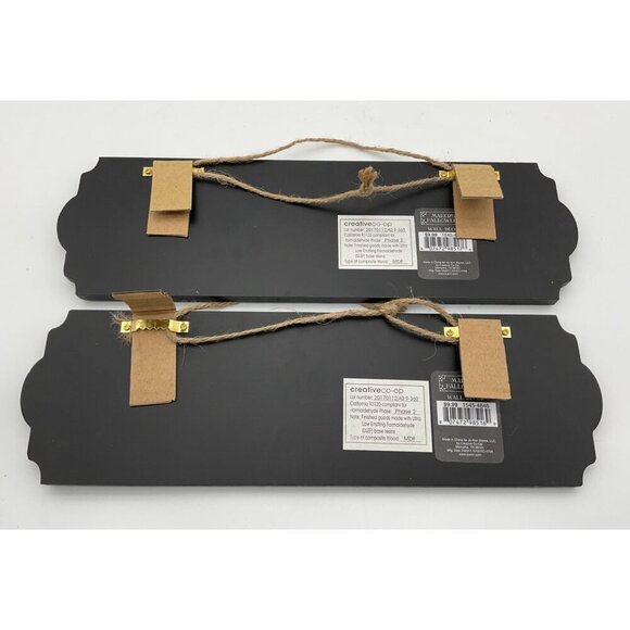 Halloween Bundle of 7 Witch Themed Purple & Black Wooden & Glass Decor - Picture 3 of 7